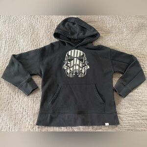 GAP Star Wars Hoodie Stormtrooper Large (10) Black Pockets Cotton Blend